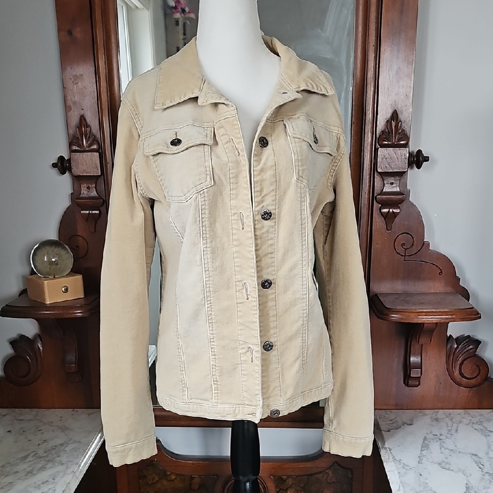 Classic Beige Denim Jacket for Women